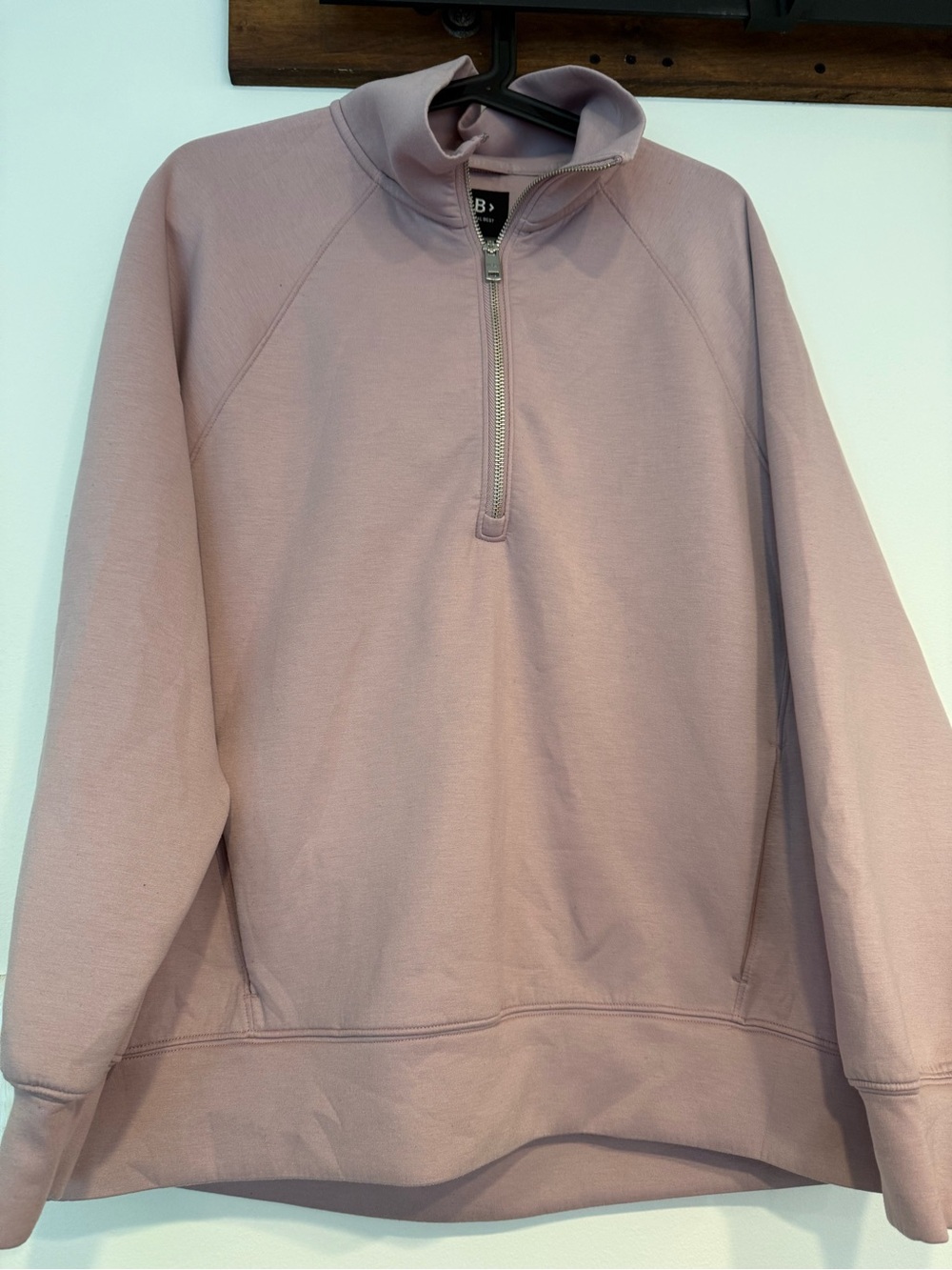 YPB Women's Half-Zip Neoknit Oversized Pullover Sweatshirt in Dusty Rose